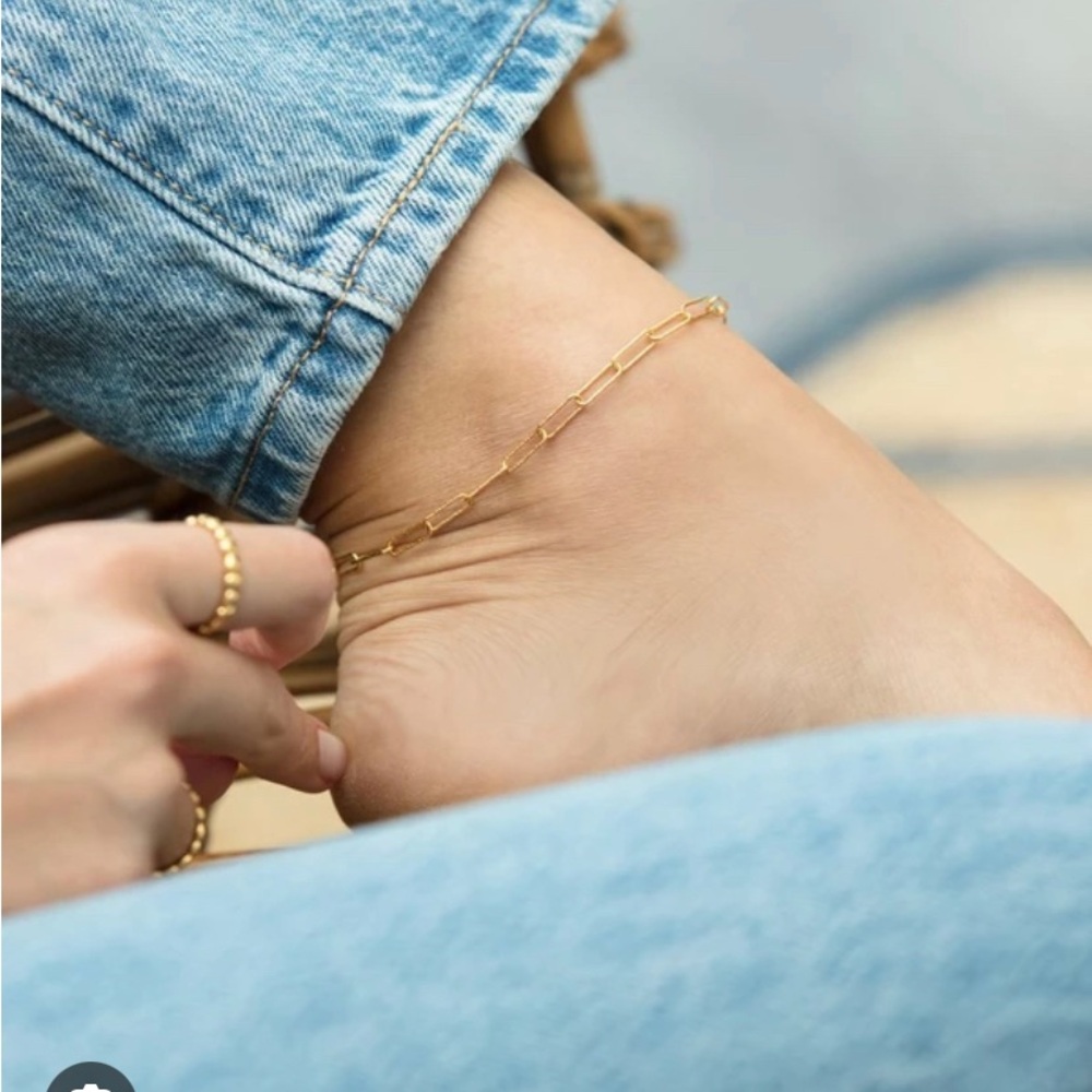 Monica Vinader 18kt Gold Vermeil Chain Anklet